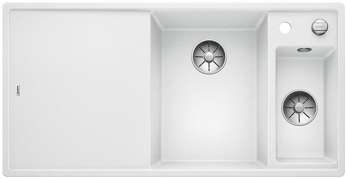 Blanco Axia III 6 S InFino Becken rechts mit Ablauffernbedienung weiß inkl. Holzschneidebrett
