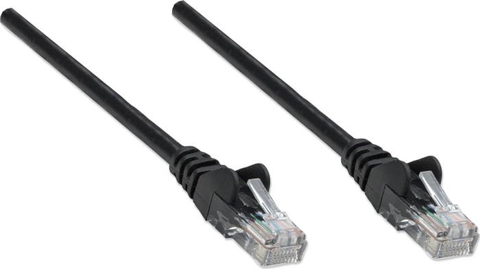 Intellinet Patchkabel, Cat5e, U/UTP, RJ-45/RJ-45, 1m, schwarz
