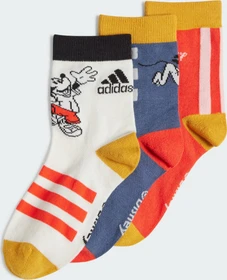 adidas Disneys Micky Maus Socken off white/preloved ink/bright red, 3 Paare (Junior)