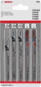 Bosch Professional Wood and Plastics Stichsägeblatt-Set, 5-tlg.