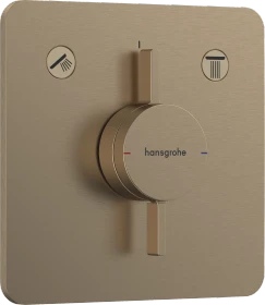 Hansgrohe DuoTurn Q Thermostat mit 2 Ventilen brushed bronze