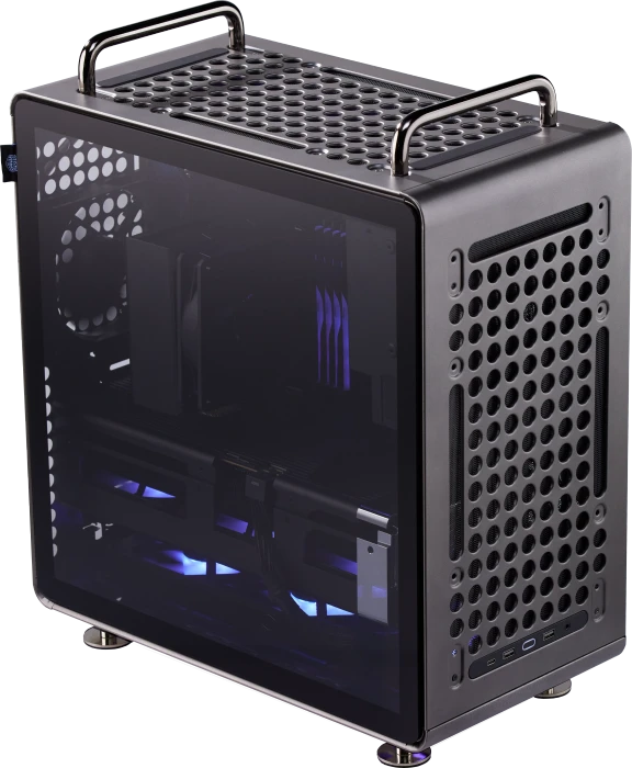 Cooler Master Qube 540 Moonstone, grau, Glasfenster