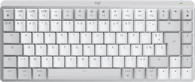 Logitech MX Mechanical Mini for Mac, Pale Grey, Logi Bolt, Kailh Choc V2 LOW PROFILE BROWN, USB/Bluetooth, FR (920-010795)