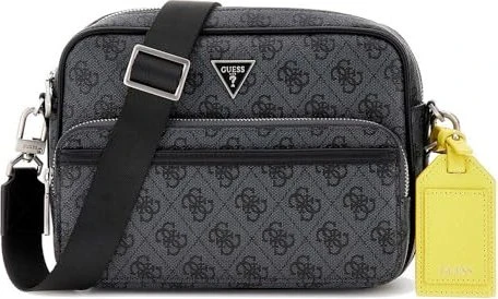 Guess Milano 4G-Logo Umhängetasche schwarz/braun