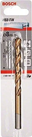 Bosch Professional HSS-TiN Spiralbohrer, 8x75x117mm, 1 Stück