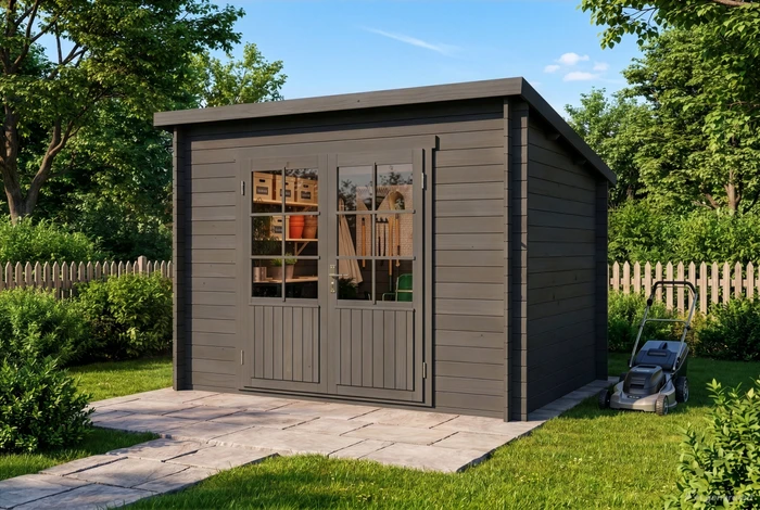 Alpholz Gartenhaus Maria 300x275cm grau