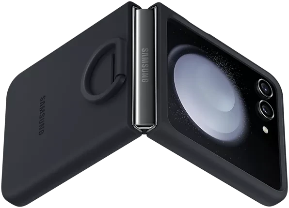 Samsung Silicone Case with Ring für Galaxy Z Flip 5 Indigo