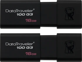 Kingston DataTraveler 100 G3 16GB, USB-A, USB 3.2 Gen 1×1, 2er-Pack