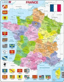 Larsen A5 Frankreich politische Lernkarte