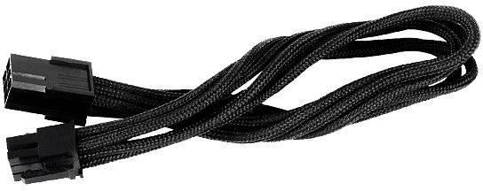 SilverStone PP07-IDE6B, 6-Pin PCIe Verlängerung 250mm, sleeved schwarz
