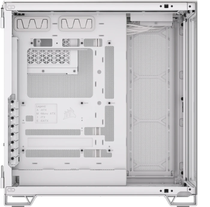 Corsair 6500X White/Satin Gray Aluminium, weiß/silber, Glasfenster