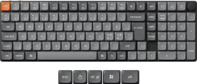 Keychron K17 Max, grau, LEDs RGB, Gateron LOW PROFILE 2.0 RED, USB/Bluetooth, ND (K17M-H1-BO)