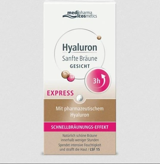 Dr. Theiss medipharma cosmetics Hyaluron Sanfte Bräune Gesichtscreme Express LSF15, 30ml