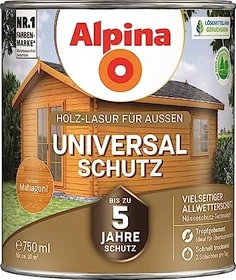 Alpina Farben Universal-Schutz Holz-Lasur außen mahagoni, 750ml