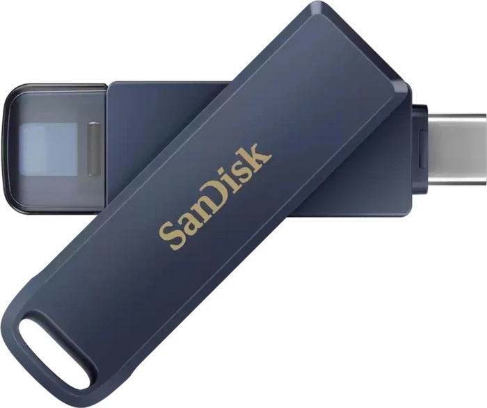 SanDisk Phone Drive for iPhone 64GB Metallic Sky, USB-C + Apple Lightning, USB 3.2 Gen 1×1, USB 2.0