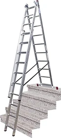 Krause Corda Alu 3-tlg. Teleskop-Mehrzweckleiter, 3x 10 Stufen