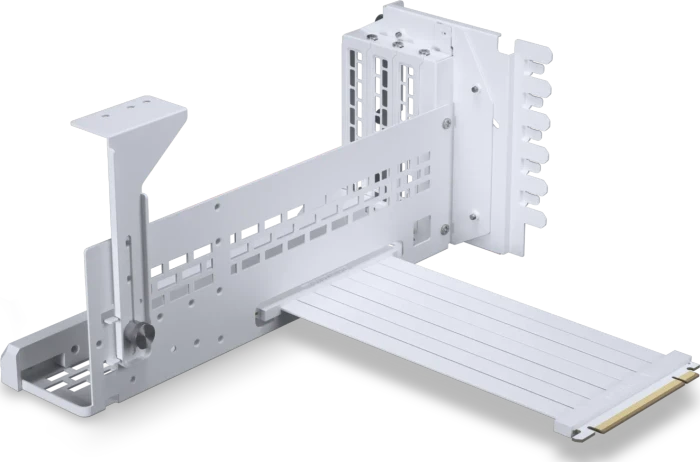 Phanteks Premium Gen5 Vertical GPU Bracket Riser Card, gewinkelt, PCIe 5.0, 220mm, weiß