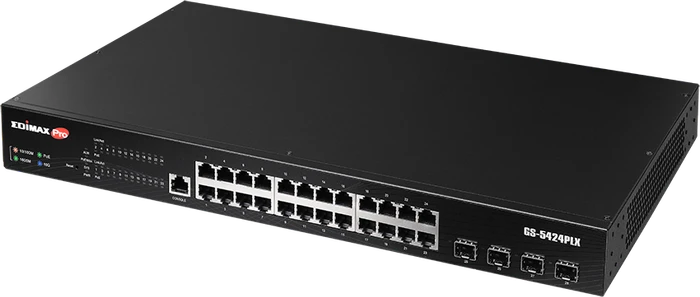 Edimax Pro GS-50 Rackmount Gigabit Smart Switch, 24x RJ-45, 4x SFP+, 400W PoE+