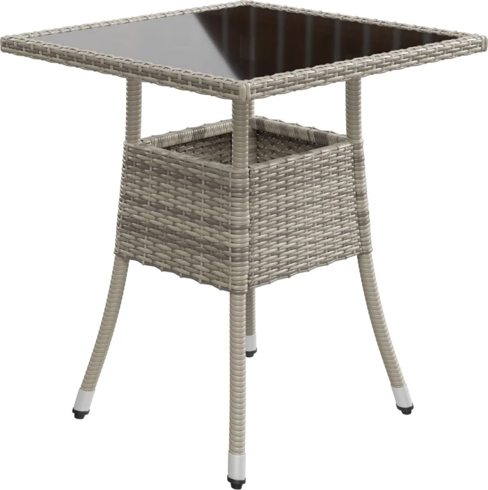 Juskys Yoro Gartentisch 60x60cm grau-meliert