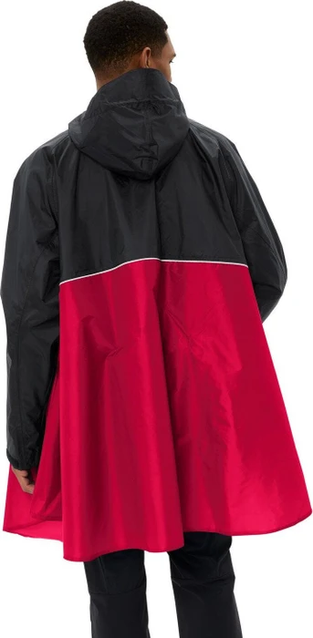 Vaude Valero Poncho rot/schwarz