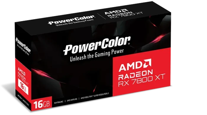 PowerColor Radeon RX 7800 XT, 16GB GDDR6, HDMI, 3x DP