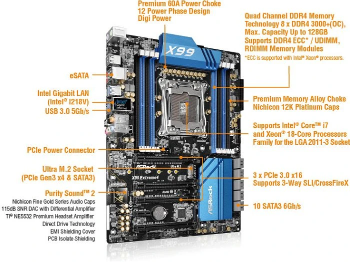 ASRock X99 Extreme4 (Intel 2011-3)