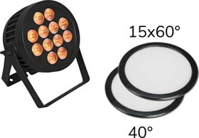 Eurolite Set 4x LED IP PAR 12x9W SCL Spot + 2x Diffusorscheibe