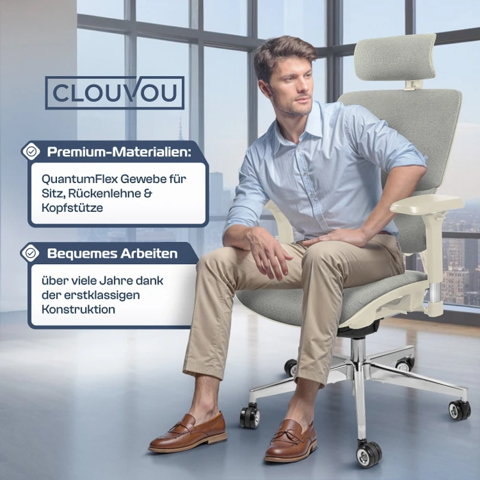 Clouvou MasterSeat Bürostuhl, weiß