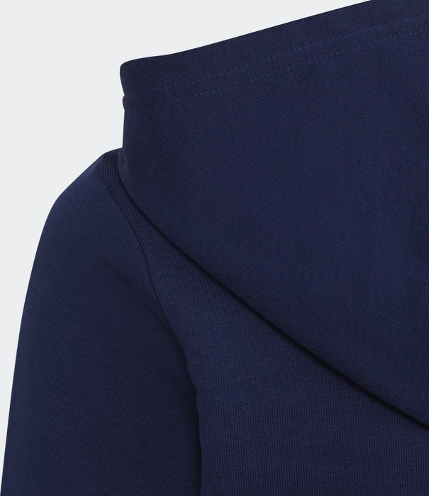 adidas Essentials Linear Logo Kapuze Hoodie dark blue/semi coral fusion (Junior)