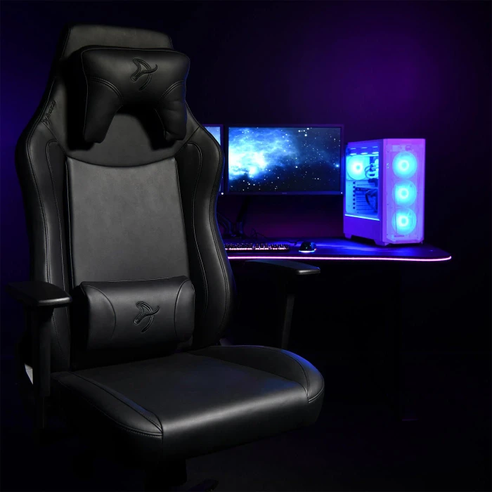 Arozzi Vernazza XL SoftPU Gamingstuhl, pure black