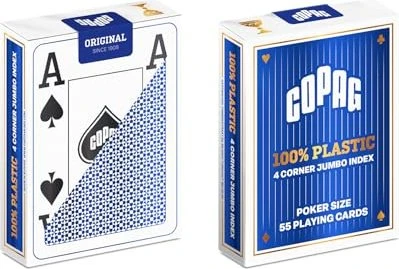 Copag 100% Plastik Poker Jumbo Index blau