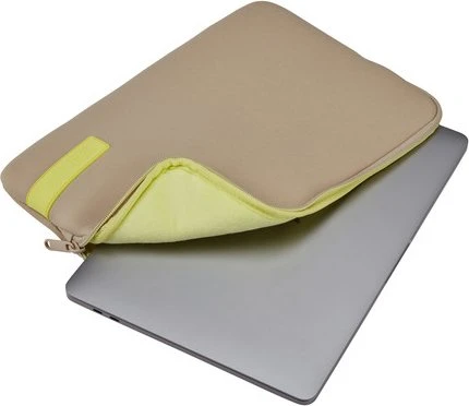 Case Logic Reflect REFMB-113 13" MacBook Pro Sleeve Plaza Taupe/Sun-Lime