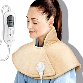 Sinnlein Fleece-Nacken-/Schulterheizkissen beige