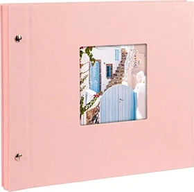Goldbuch Schraubalbum Bella Vista 30x25 weiße Seiten rosa