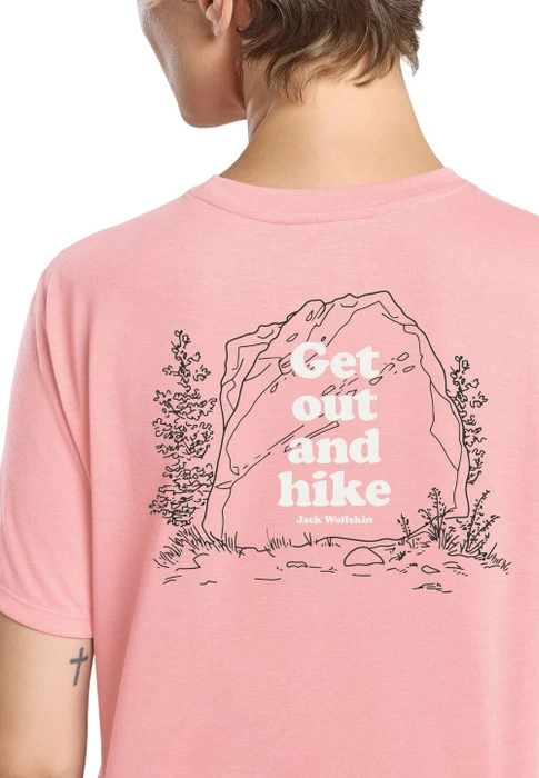 Jack Wolfskin Vonnan Graphic Funktionsshirt kurzarm outdoor rosegarden (Damen)