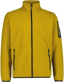 CMP Melange Knit Tech Heavy Fleece Jacke gold green/antracite (Herren)