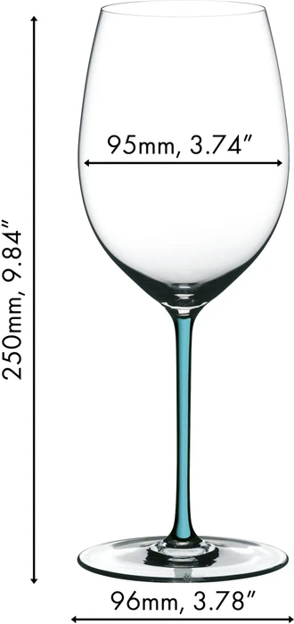 Riedel Fatto A Mano Cabernet/Merlot Rotweinglas türkis