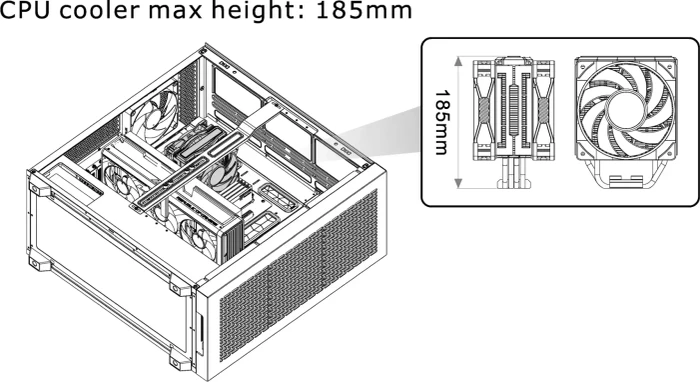 Thermaltake AX500, schwarz, Glasfenster