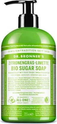 Dr. Bronner Shikakai Zitronengras-Limette Bio Sugar Soap
