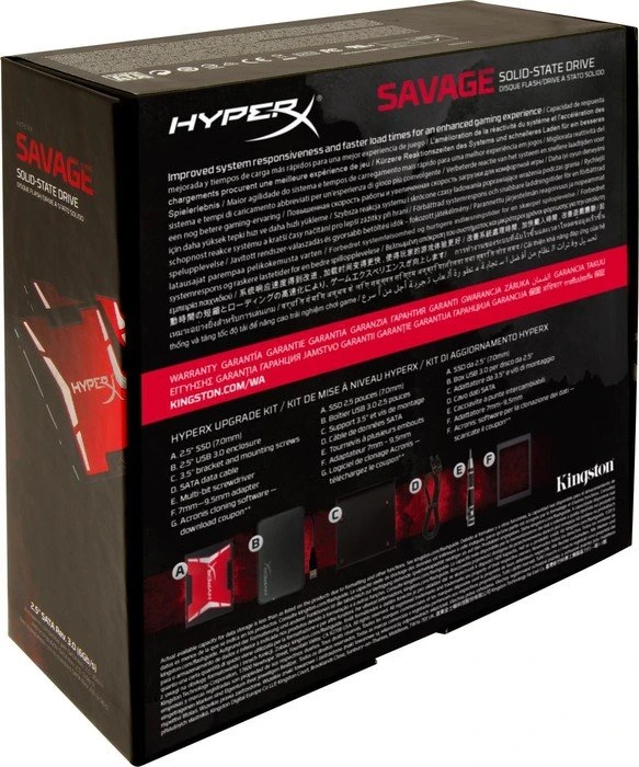 Kingston FURY Savage SSD - Kit 240GB, 2.5" / SATA 6Gb/s