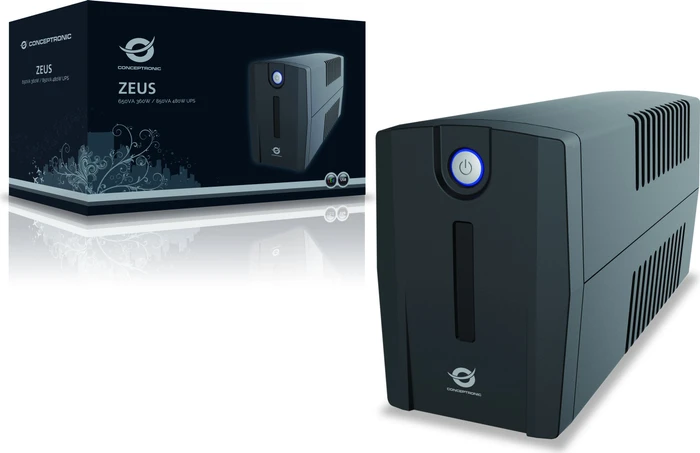 Conceptronic ZEUS02ESP USV, 850VA, USV Schuko, Schuko, USB