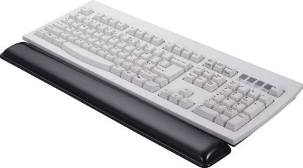 Q-Connect Clear Gel Wrist Rest Smoked Grey, grau/transparent