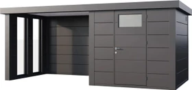Telluria Classico 2424 Gerätehaus inkl. Anbau 2.84m links anthrazit