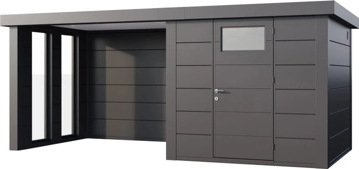 Telluria Classico 2424 Gerätehaus inkl. Anbau 2.84m links anthrazit