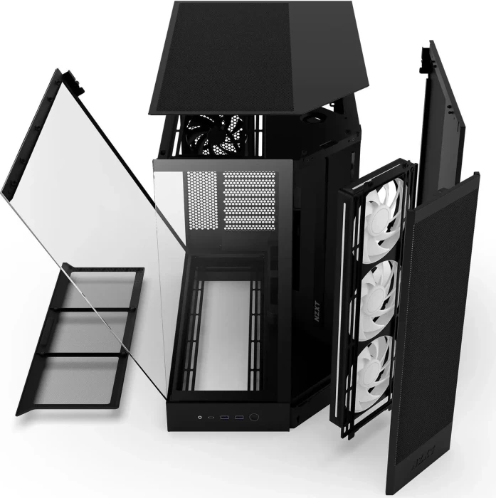 NZXT H9 Flow RGB [2025] Black, schwarz, Glasfenster