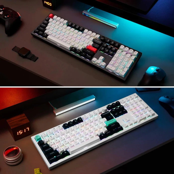 Keychron Q1 HE, Carbon Black, 100%, PBT, LEDs RGB, Gateron 2.0 Magnetic Nebula, USB/Bluetooth, DE