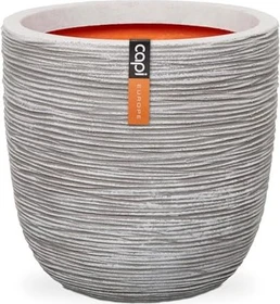 Capi Topf Kugel Rib Blumentopf 54cm elfenbein