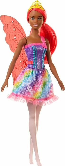 Mattel Barbie - Dreamtopia Fee mit pinken Haaren Regenbogenkleid