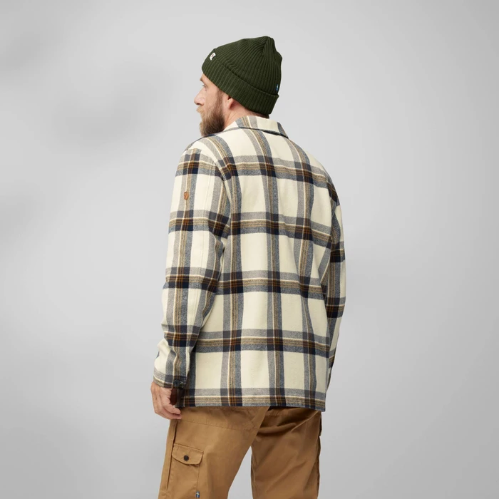 Fjällräven Singi Flannel Hemd langarm chalk white/dark navy (Herren)