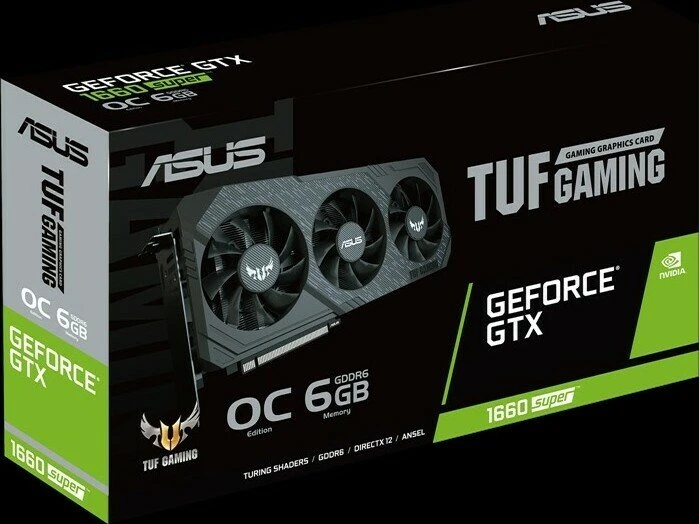 ASUS TUF Gaming X3 GeForce GTX 1660 SUPER OC, TUF 3-GTX1660S-O6G-GAMING, 6GB GDDR6, DVI, HDMI, DP